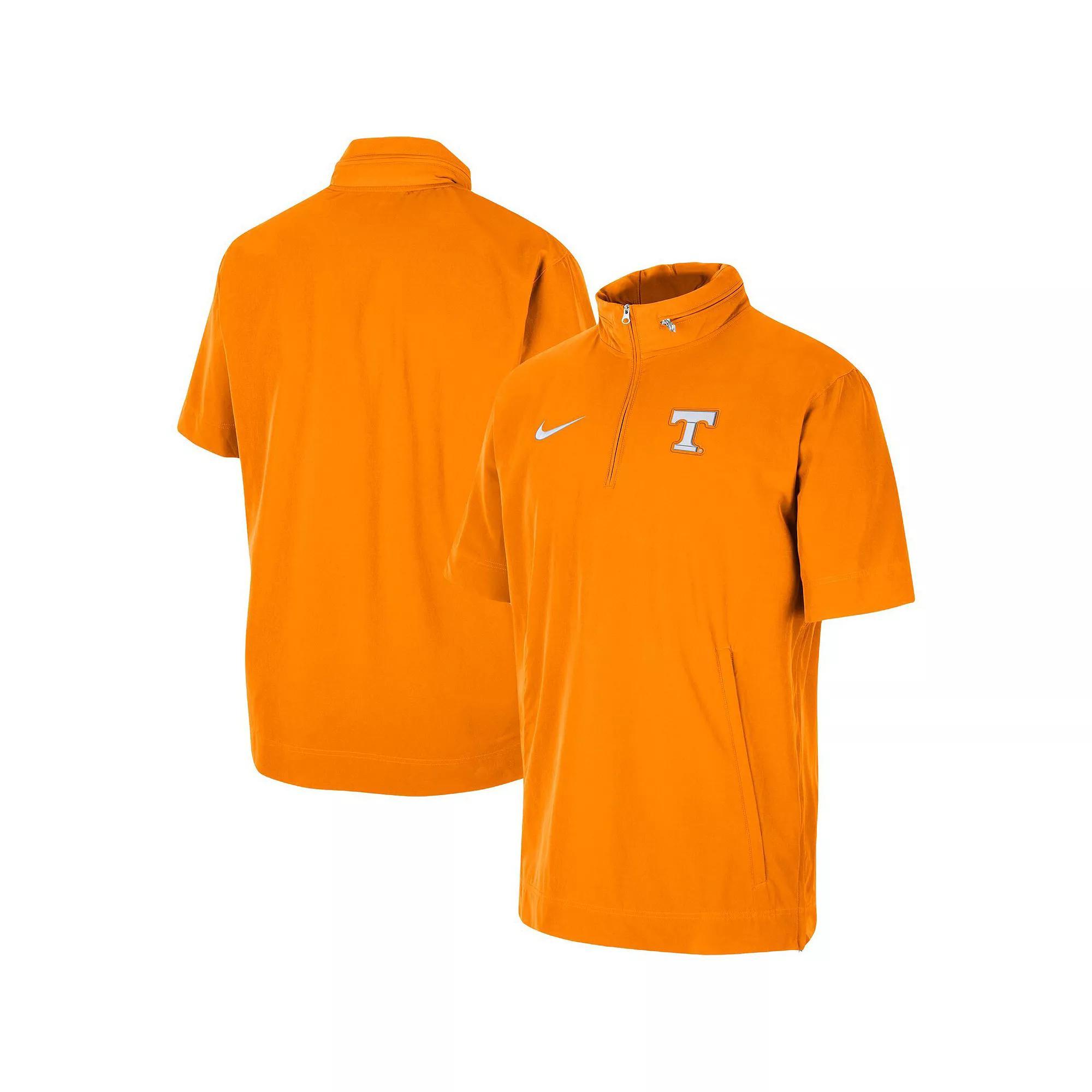 Men's Nike Tennessee Orange Tennessee Volunteers Coaches Half-Zip Short Sleeve Jacket, Size: Large Product Image