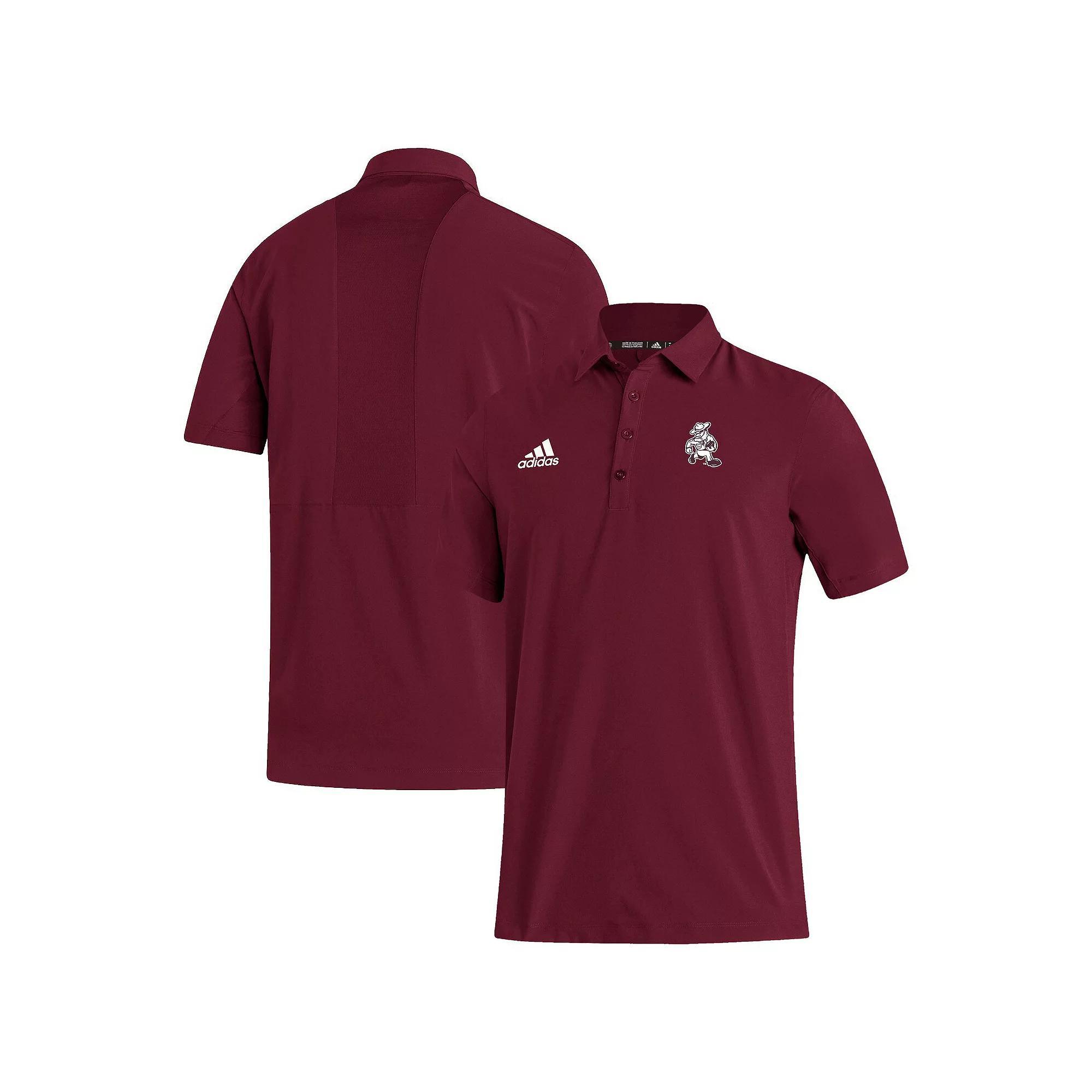 Men's adidas  Maroon Texas A&M Aggies Ol' Sarge Stadium Coaches AEROREADY Polo, Size: Medium, Red Product Image