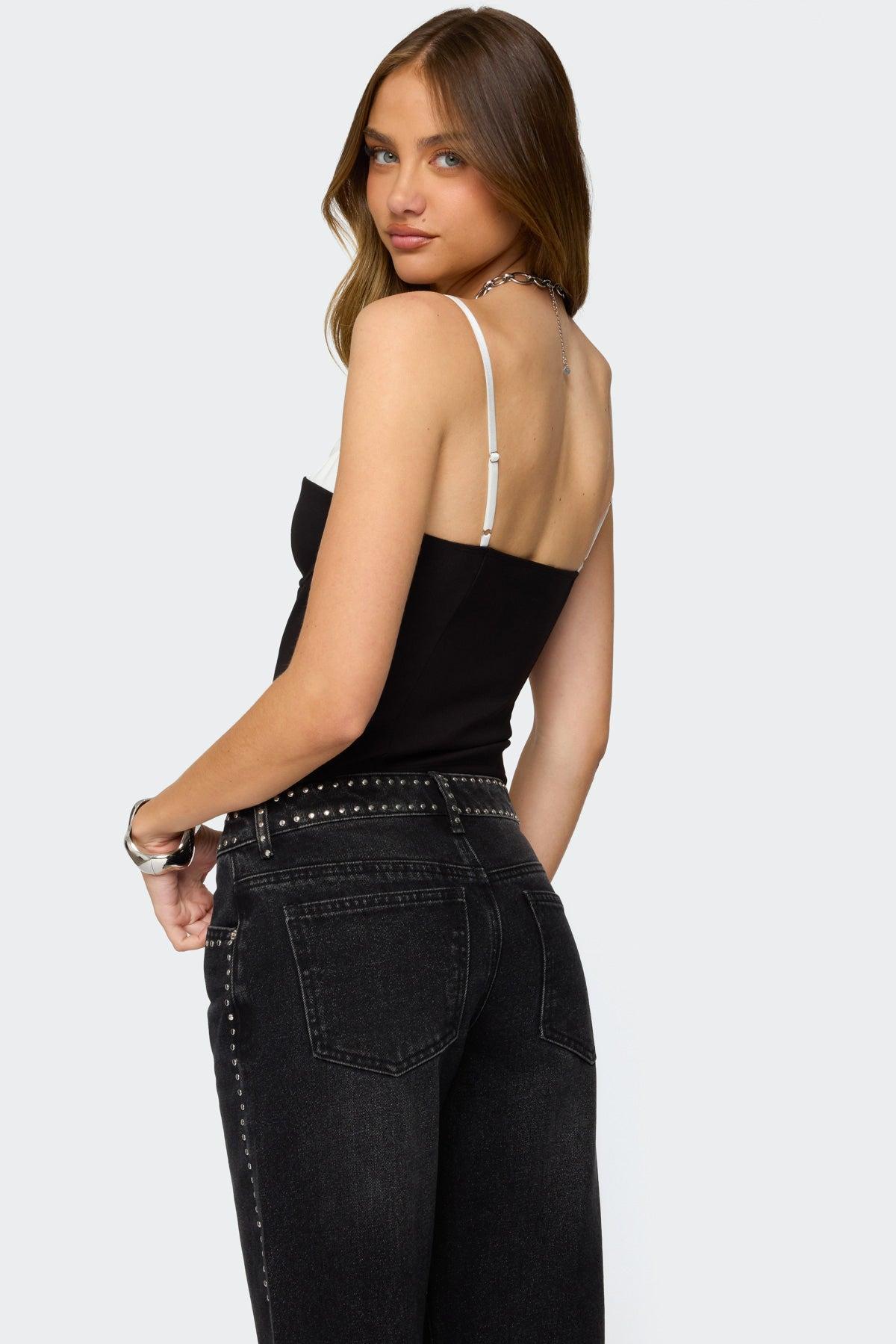 Contrast Peekaboo Corset Product Image