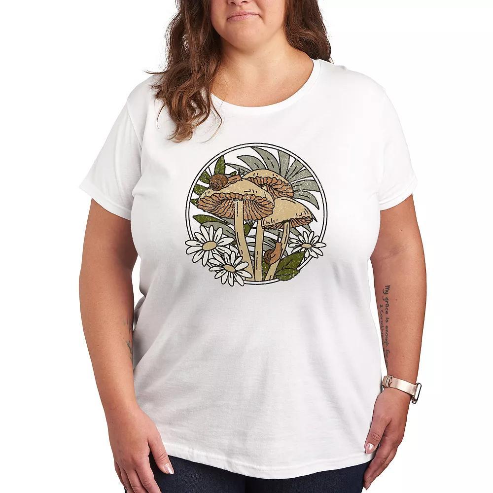 Plus Mushrooms And Snails Graphic Tee, Womens Product Image