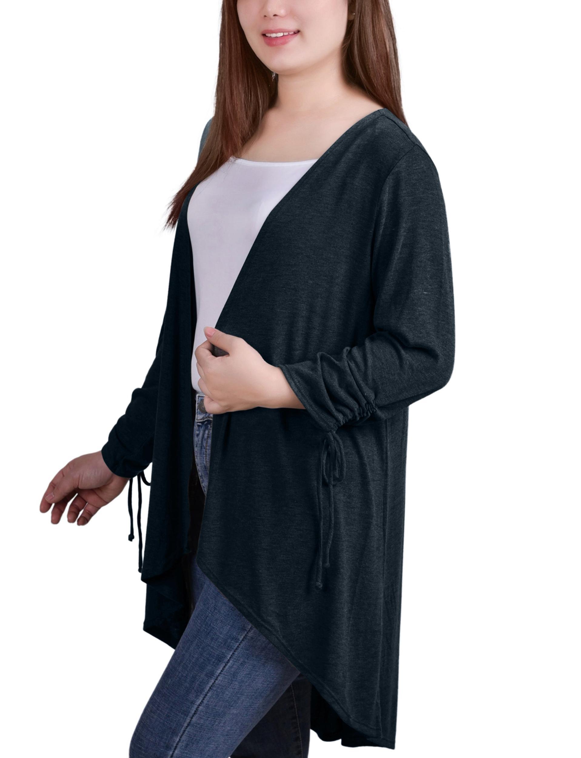 Hunter Green Long Sleeve Hi Lo Hem Cardigan Product Image