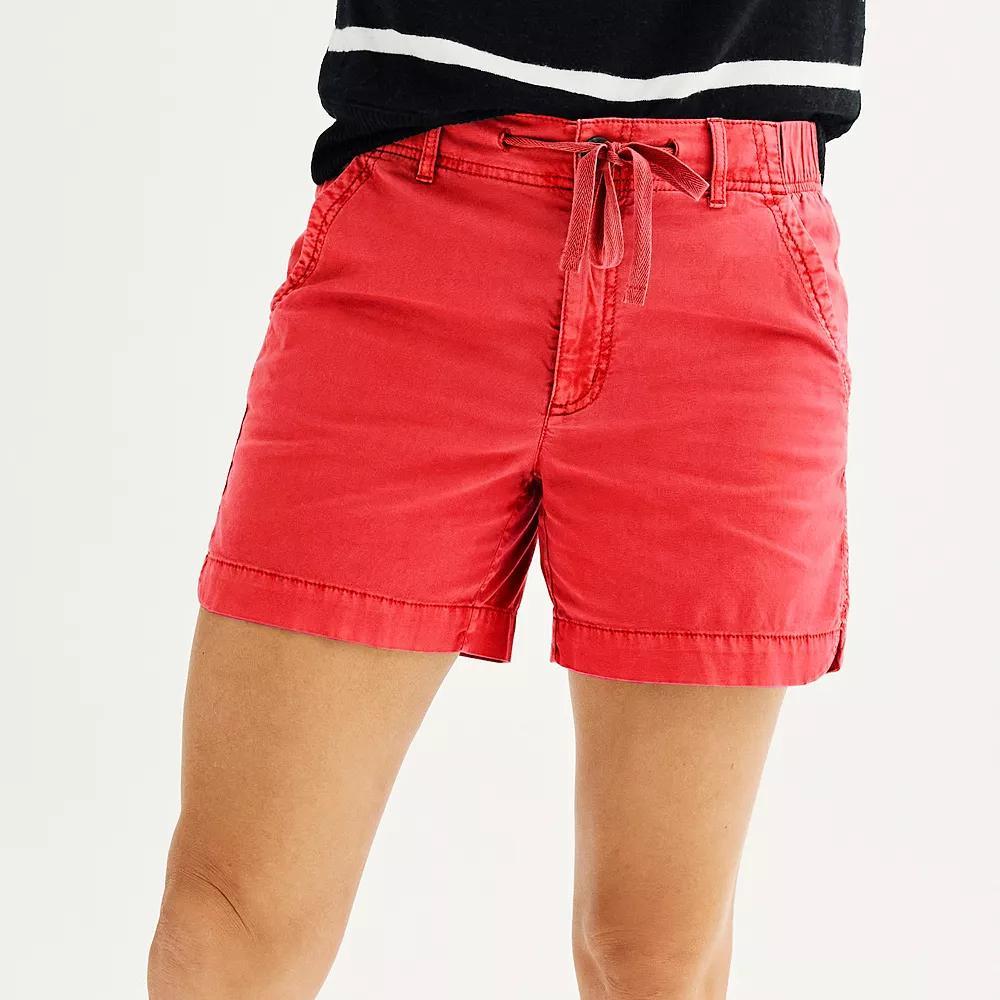 Petite Sonoma Goods For Life® Utility Shorts, Women's, Size: XXL Petite, Hawaii Pink Product Image