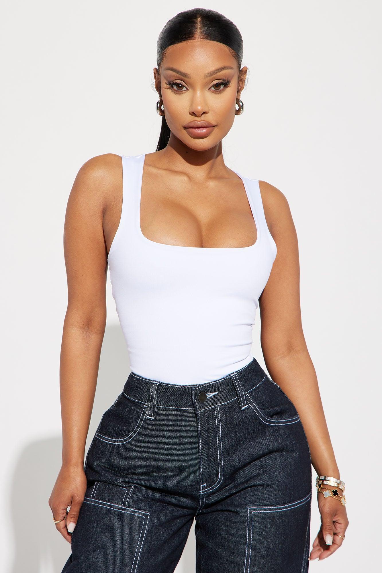 Adriana Smooth Fit Bodysuit - White Product Image