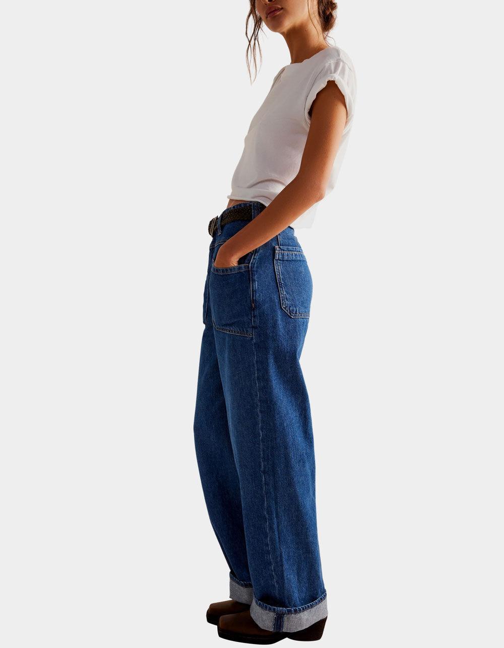 FREE PEOPLE Palmer Cuffed Womens Jeans - MEDIUM WASH Product Image