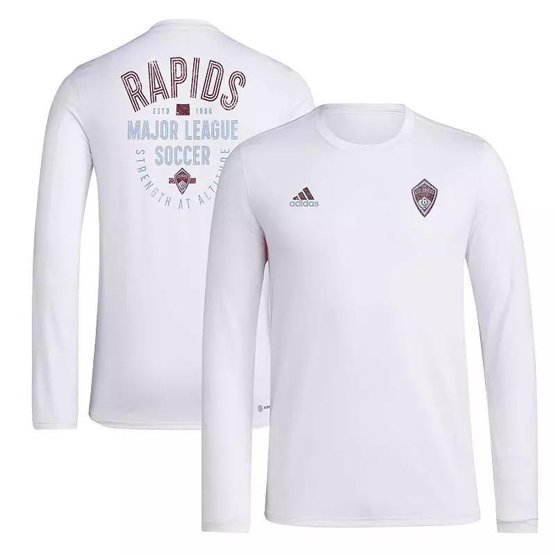 Mens adidas White Colorado Rapids Local Stoic Long Sleeve T-Shirt Product Image
