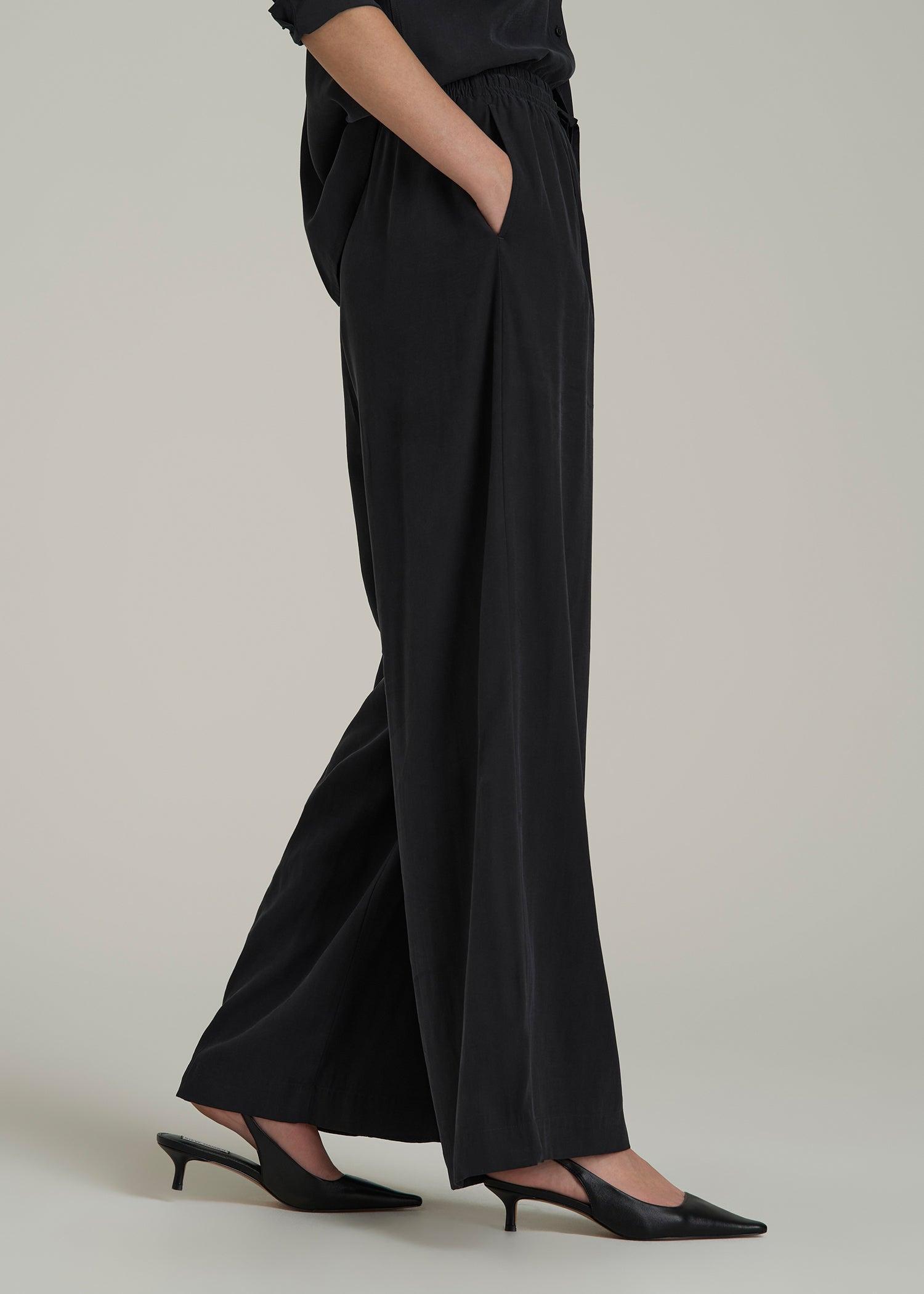 Relaxed Pull On Pants for Tall Women in Vintage Black Product Image