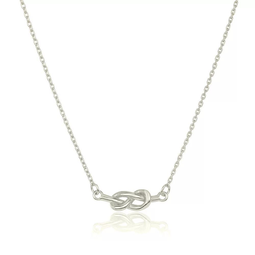 MC Collective Sterling Silver Infinity Love Knot Necklace, Women's, Size: 16-18" ADJ, Silver Tone Product Image