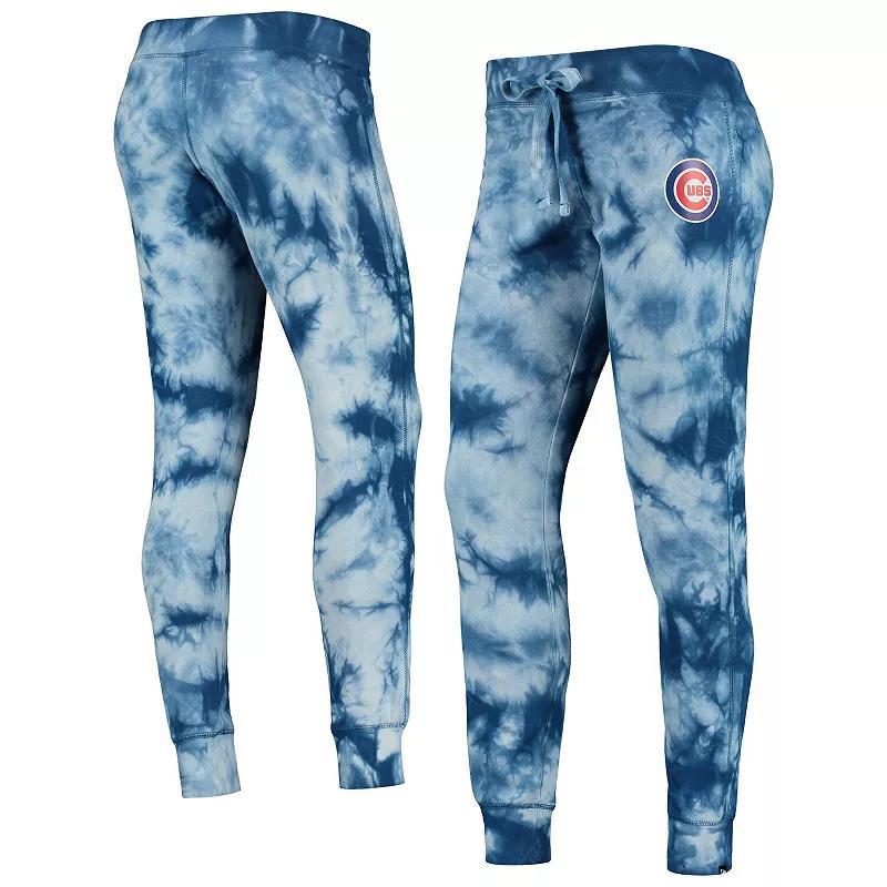Women's New Era Royal Chicago Cubs Tie-Dye Jogger Pants, Size: 2XL, Blue Product Image