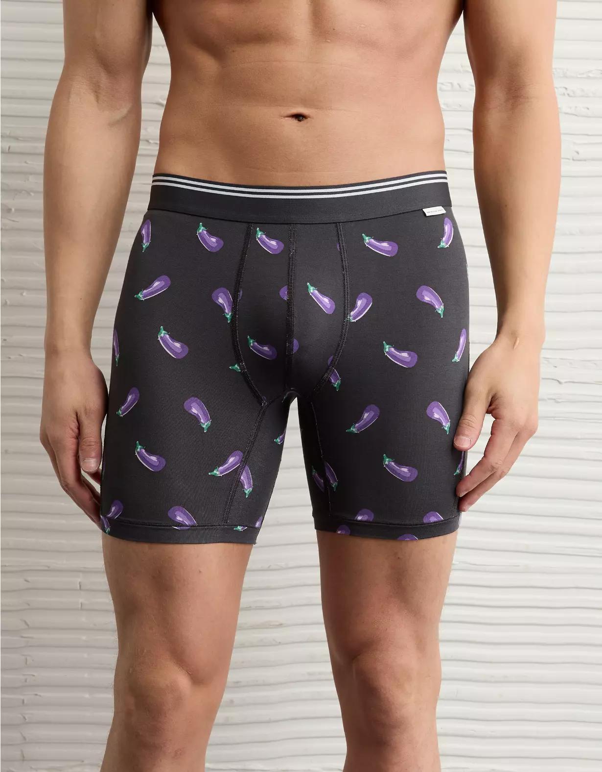 AEO Men's Eggplant 6" Ultra Soft Boxer Brief Product Image