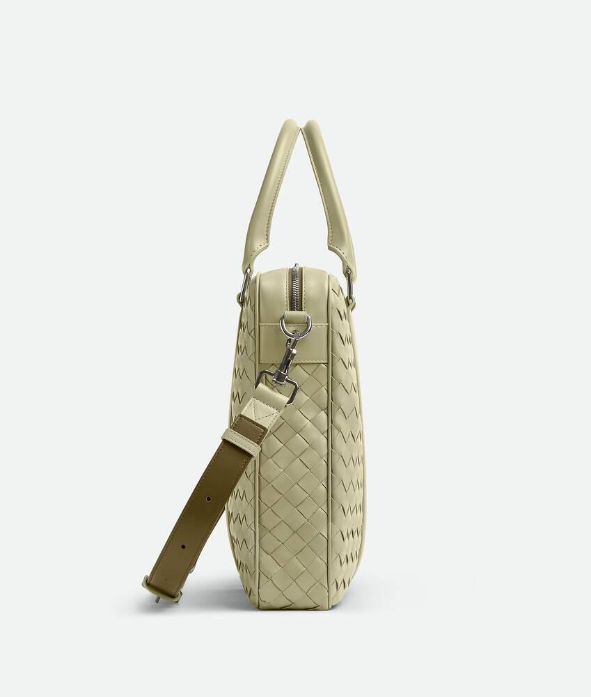 Men's Intrecciato Briefcase in Mud / Travertine Product Image