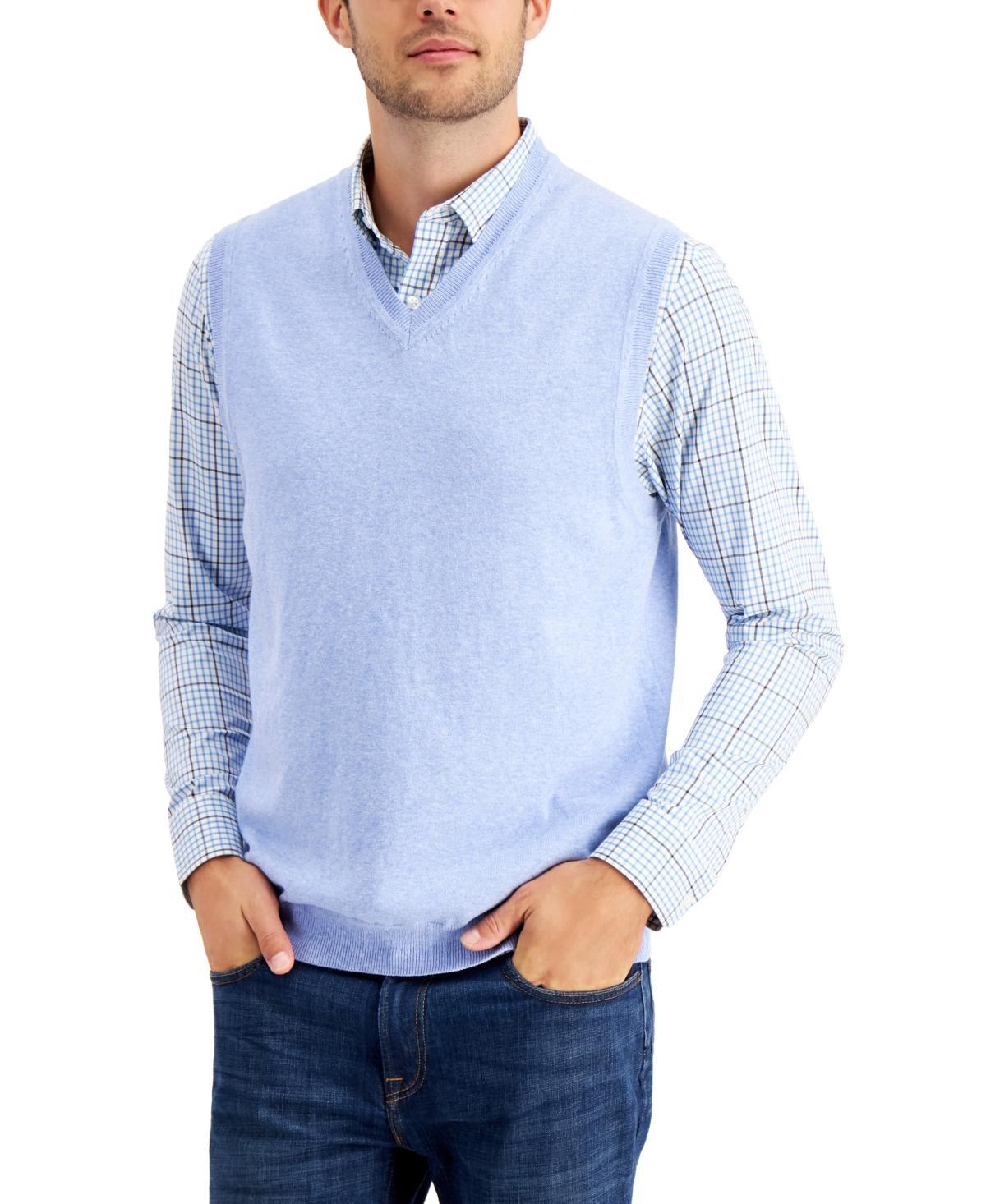 Club Room Mens Solid V-Neck Sweater Vest, Created for Macys Product Image