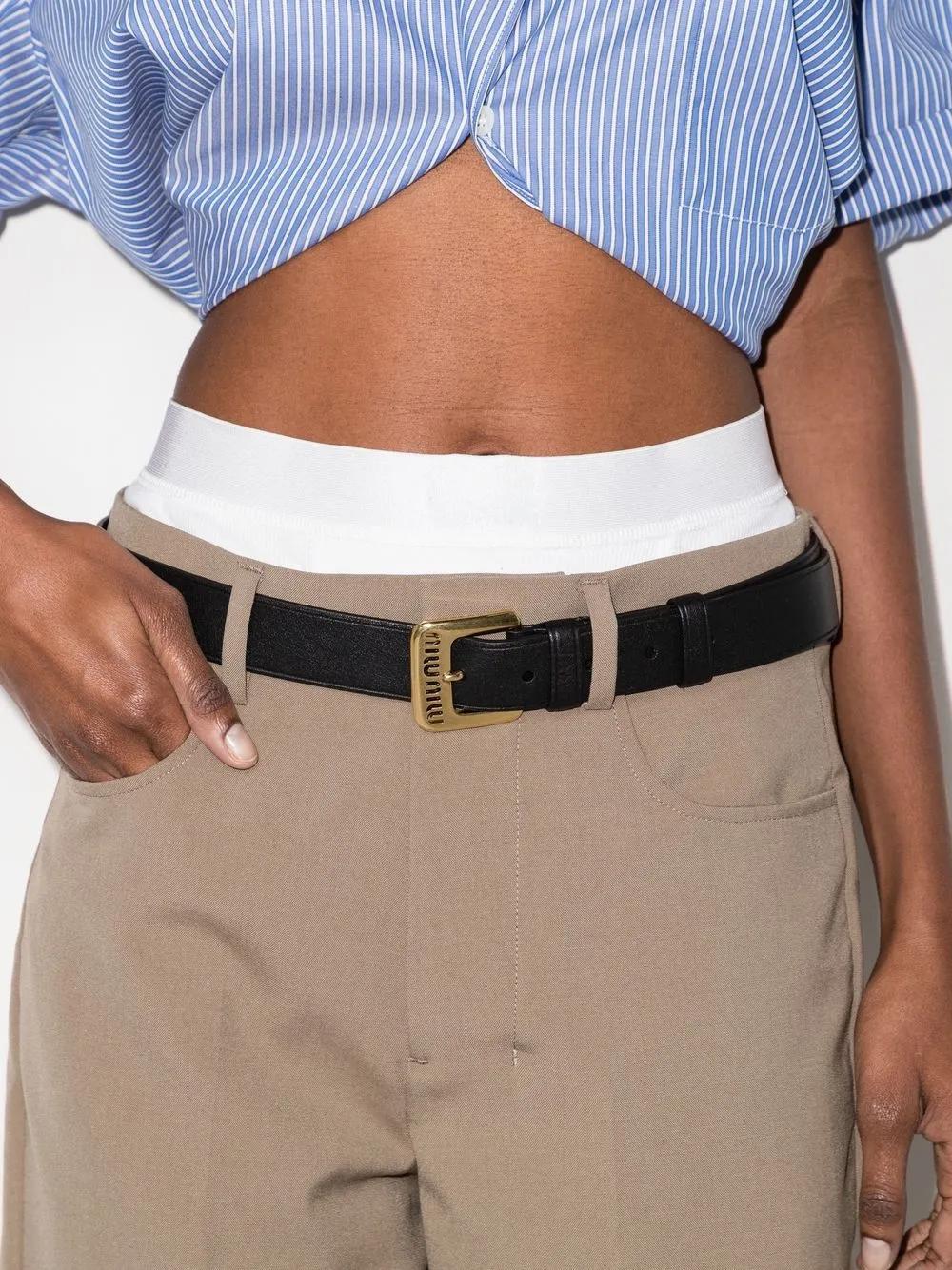 logo-embellished leather belt Product Image
