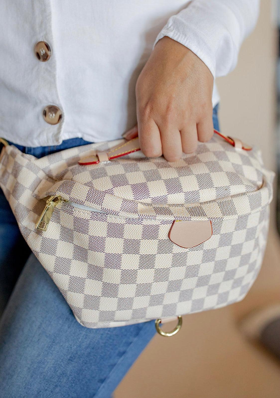 18579   Sasha London Check Fanny Pack Product Image