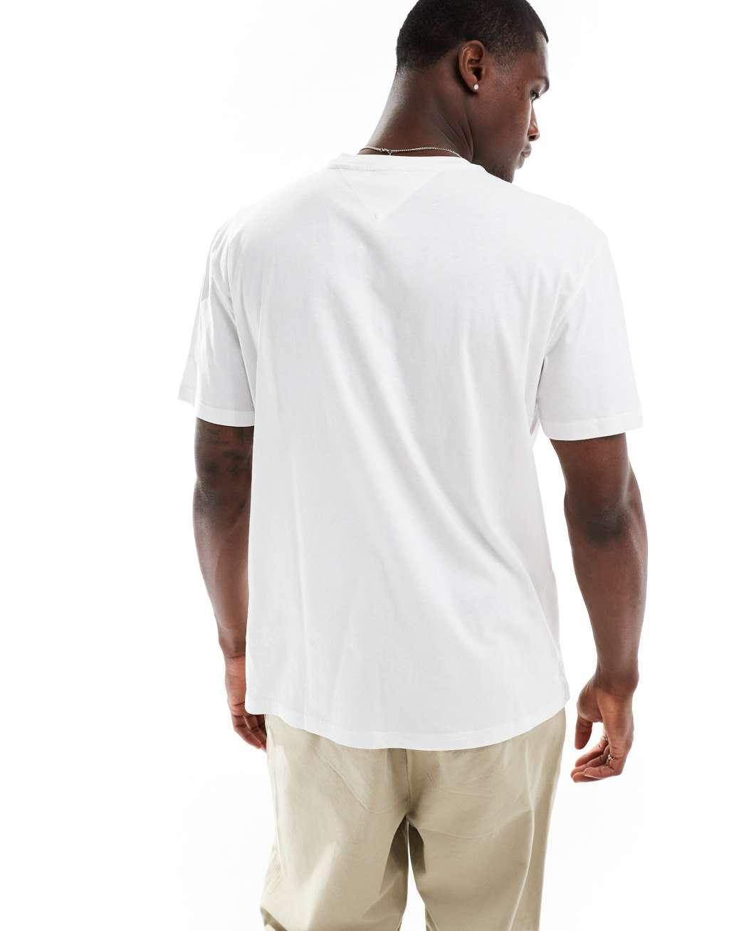 Tommy Jeans dna box logo T-shirt in white Product Image