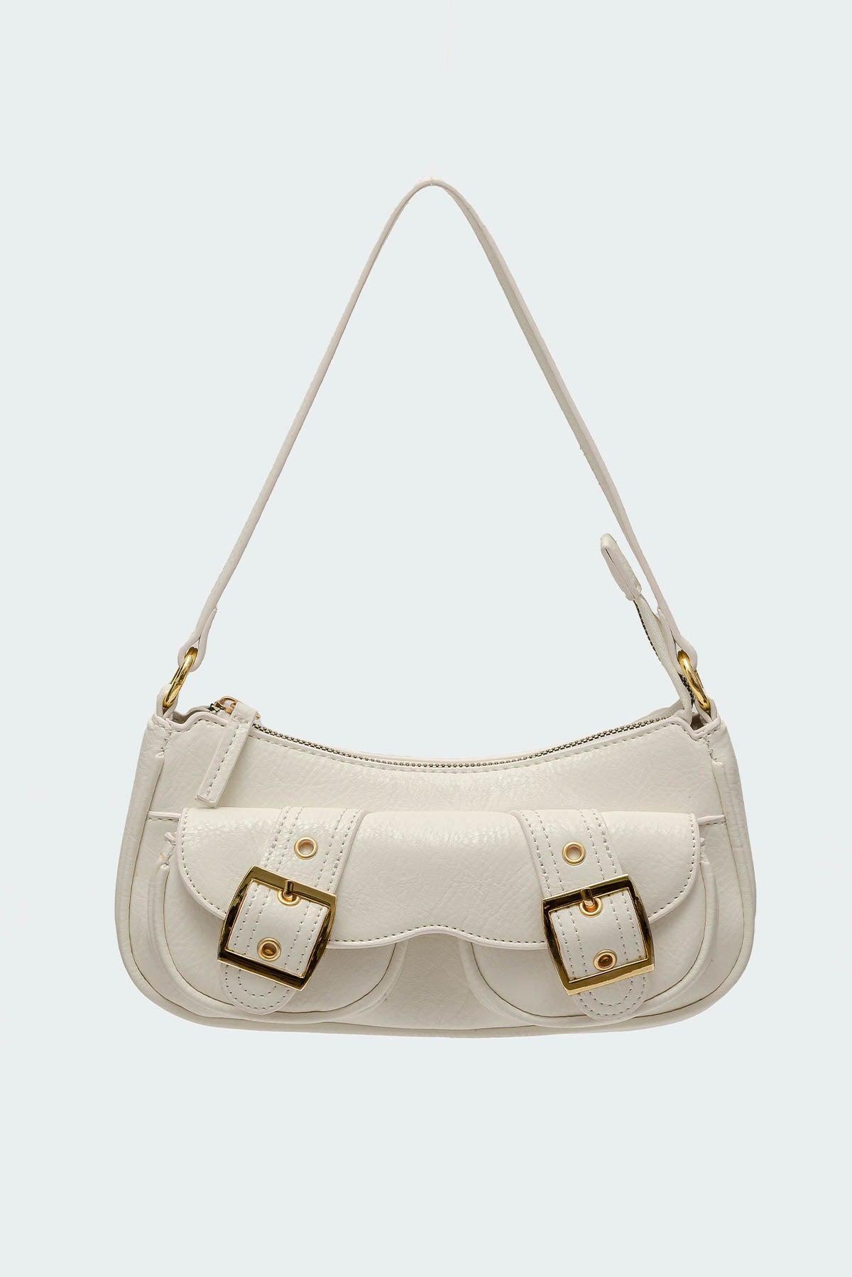 Zinnia Faux Leather Buckle Bag Product Image