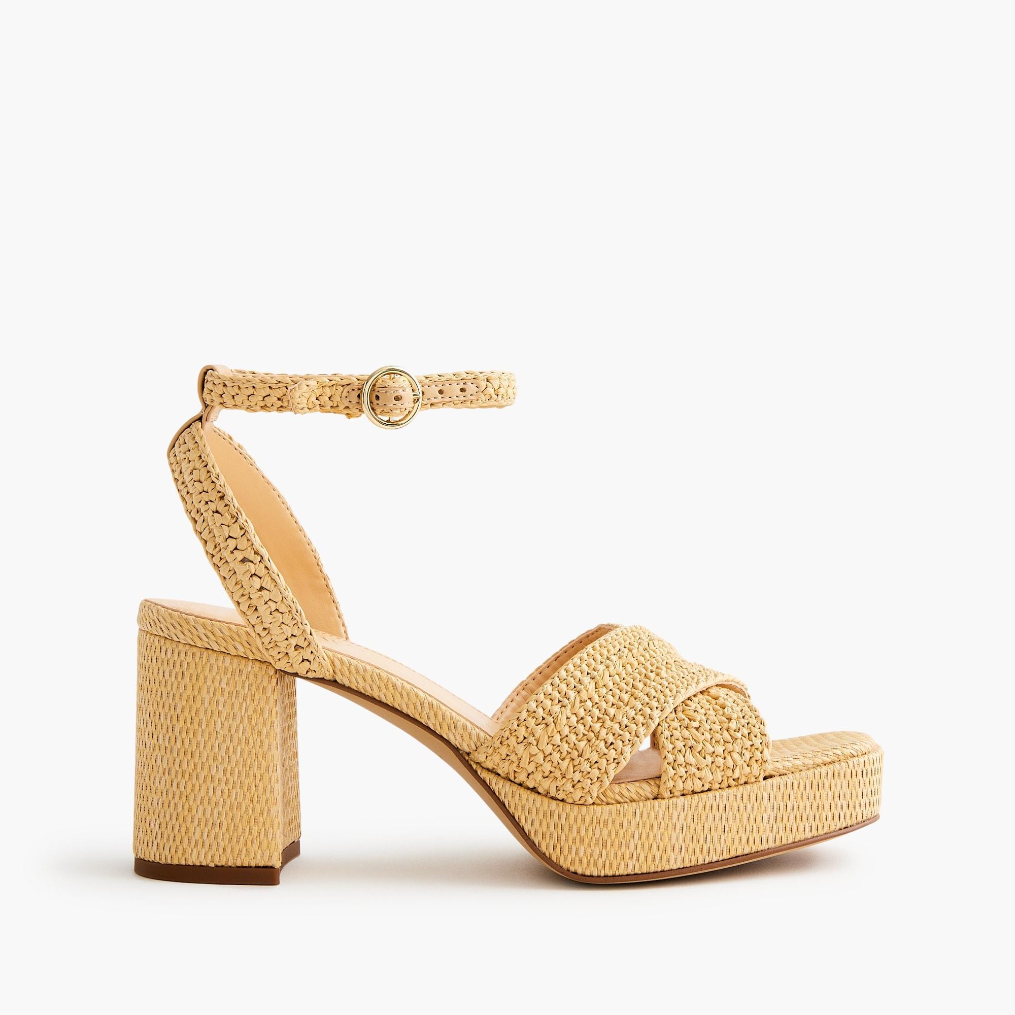 Woven platform heels Product Image