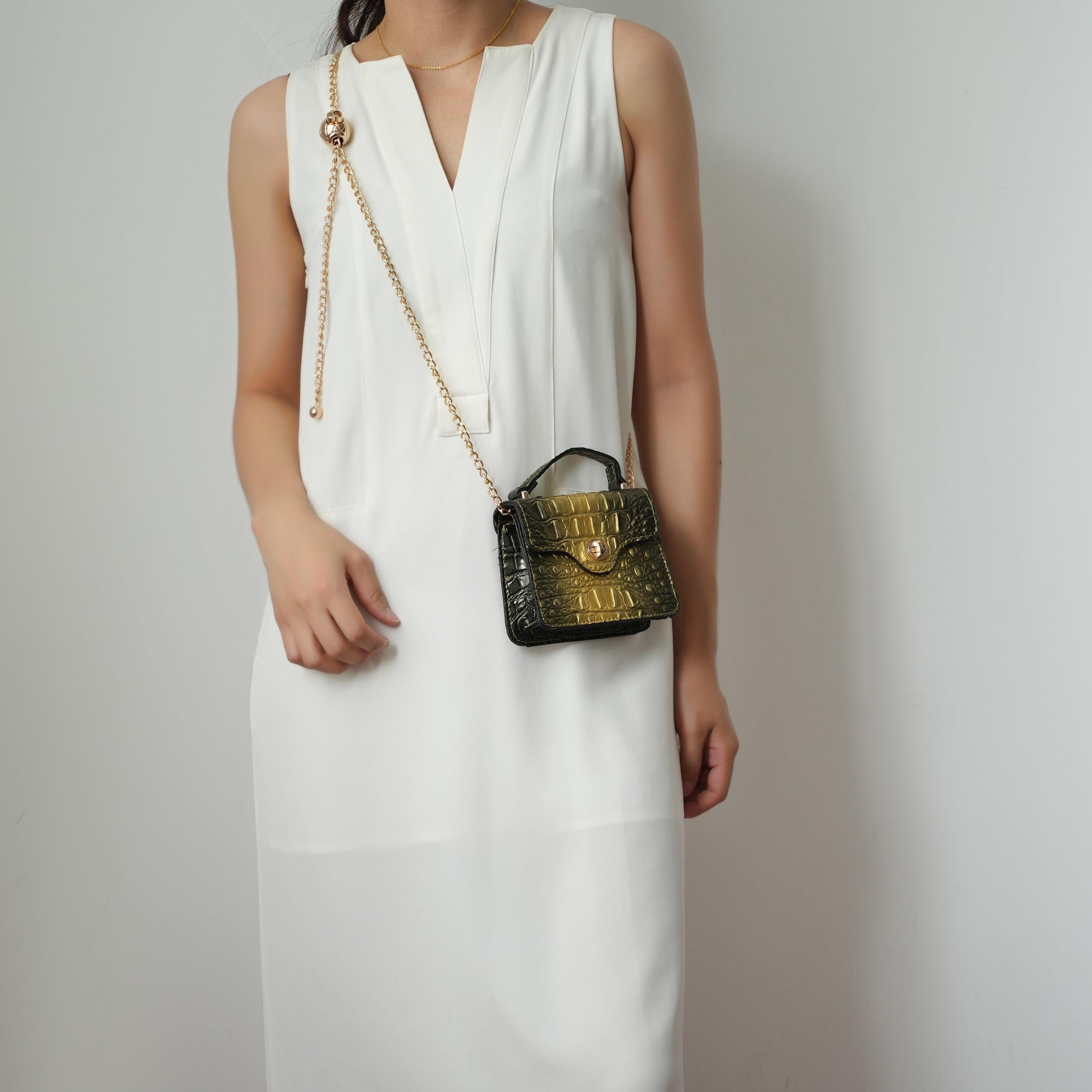 MKF Collection Women's Luxe Croc-Embossed Mini Satchel Female Product Image