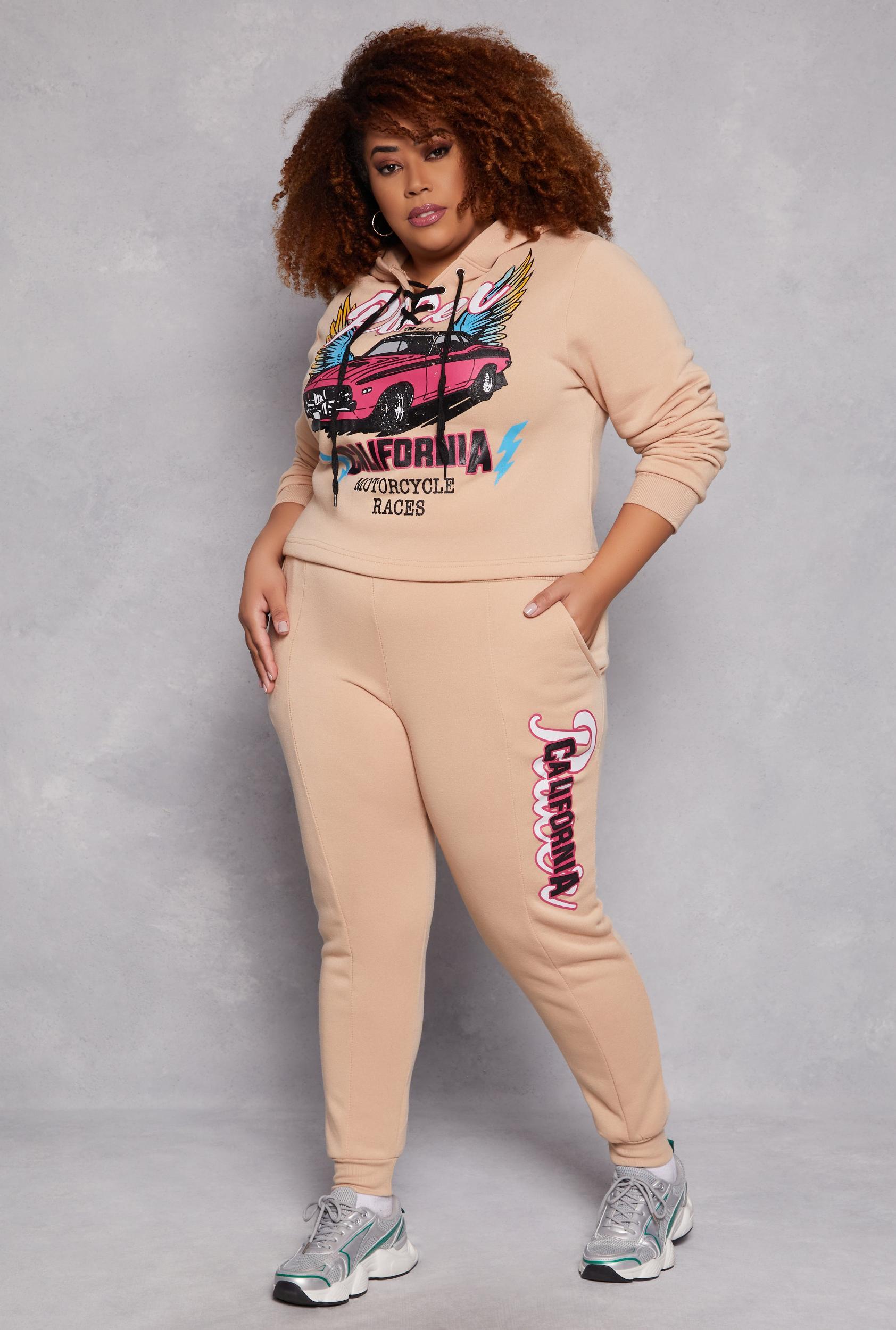 Womens Plus Size Racer California Joggers Product Image