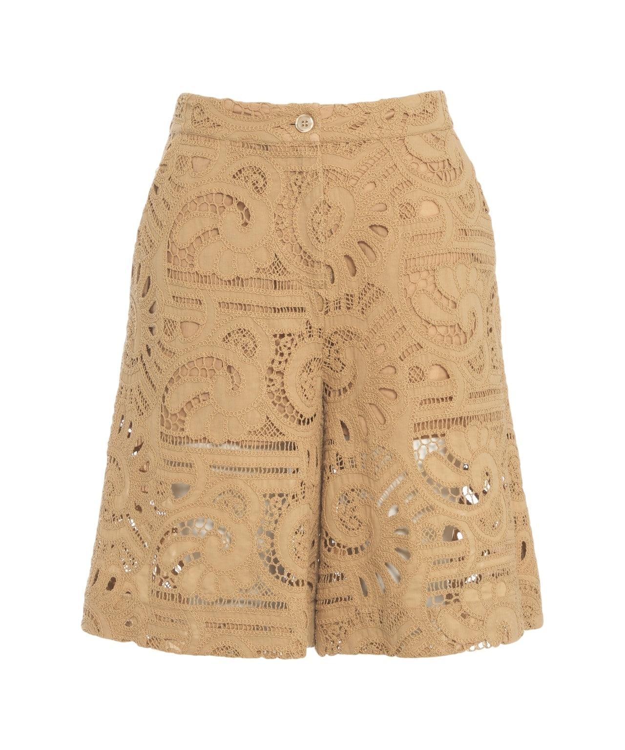 Bermuda with perforated embroidery Product Image