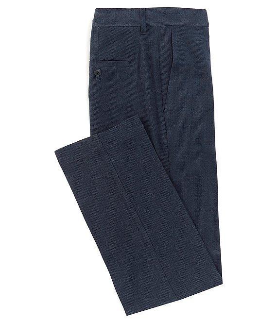 Perry Ellis Herringbone Modern Maxwell Fit Flat Front Stretch Pants Product Image