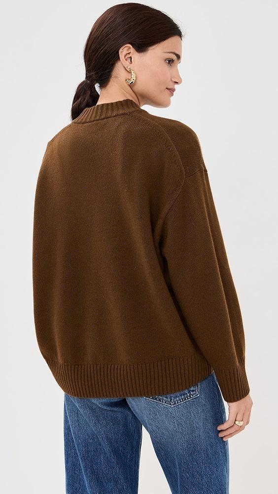 FRAME Oversized Cashmere Crew Pullover | Shopbop Product Image