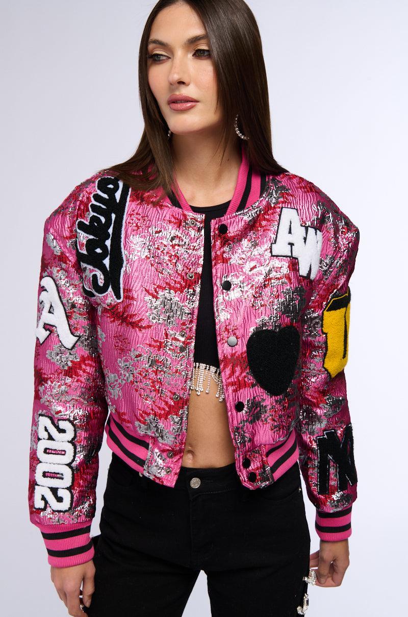 JACQUARD VARSITY BOMBER Product Image