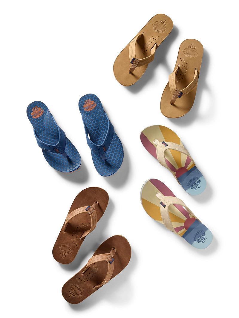 Faherty X REEF Men's Draftsmen Flip Flop - Bronze Product Image