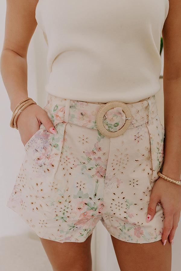 The Flora High Waist Eyelet Shorts Product Image