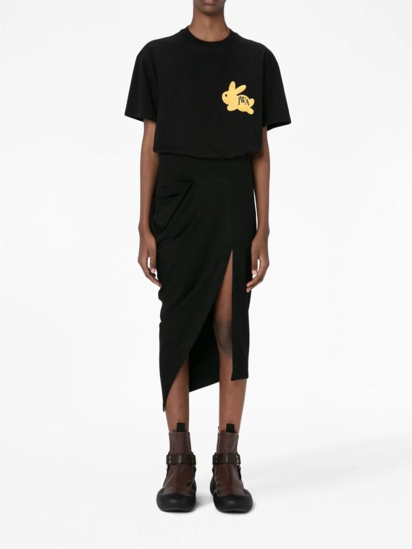JW ANDERSON Midi Skirt Woman Midi Skirt Black Size 8 Viscose Product Image