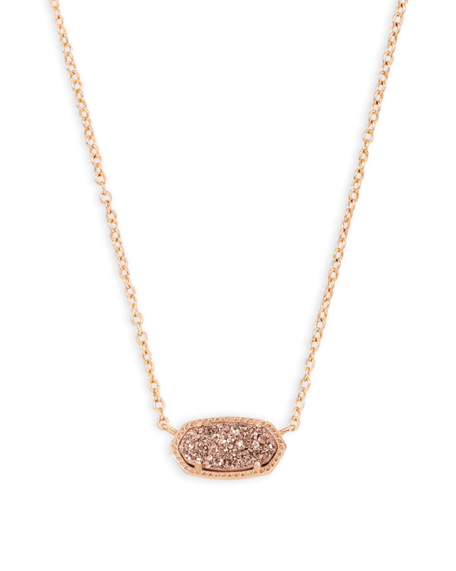 Elisa Gold Pendant Necklace in Black Opaque Glass Product Image