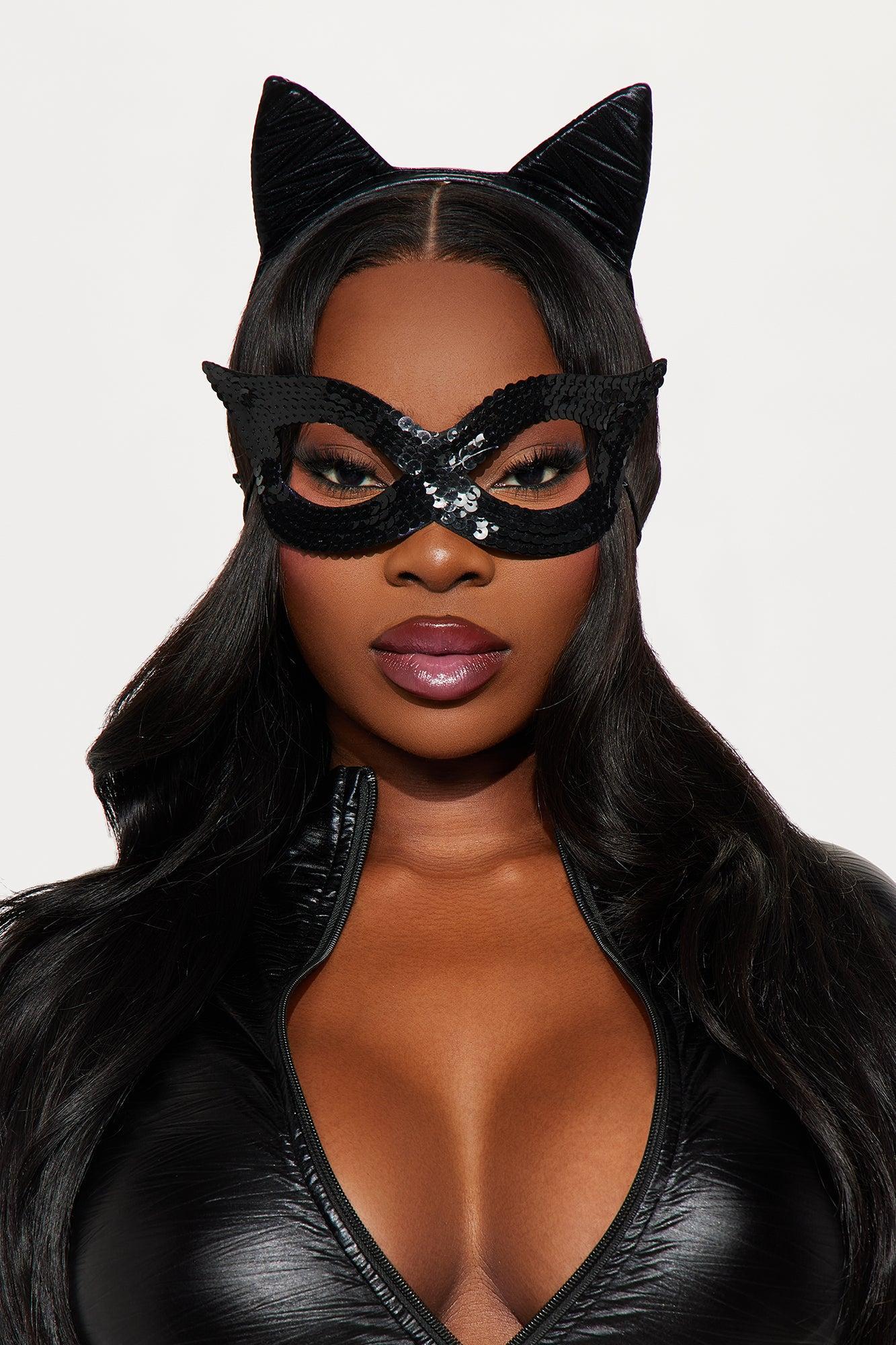 Night Stalker Cat 4 Piece Costume Set - Black Product Image