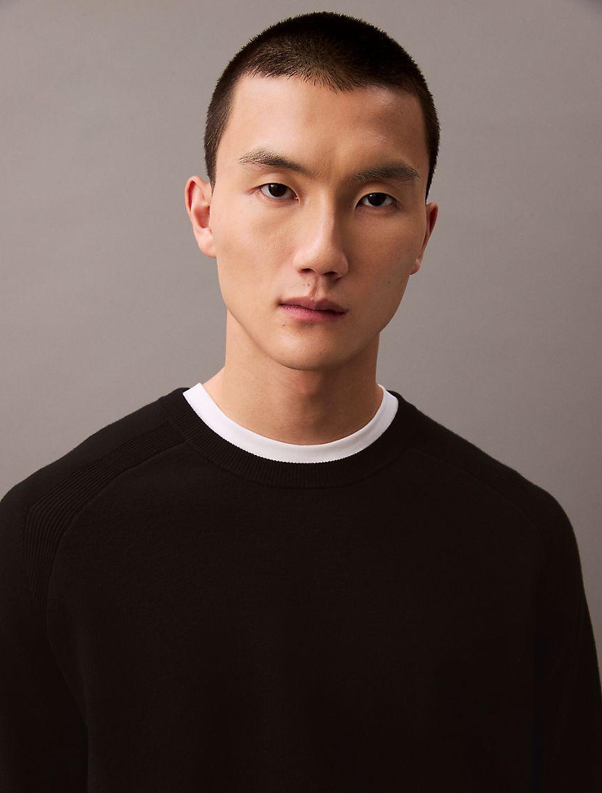 Calvin Klein Mens Tech Knit Crewneck Sweater Product Image