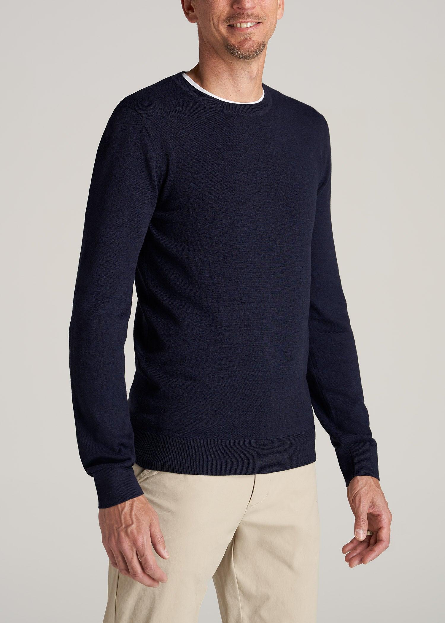 Everyday Crewneck Tall Men's Sweater in Patriot Blue Male Product Image