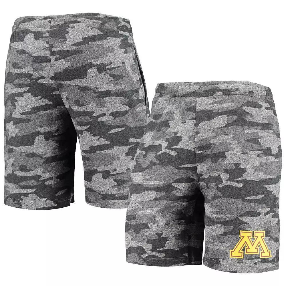 Men's Concepts Sport Charcoal/Gray Minnesota Golden Gophers Camo Backup Terry Jam Lounge Shorts, Size: Large Product Image