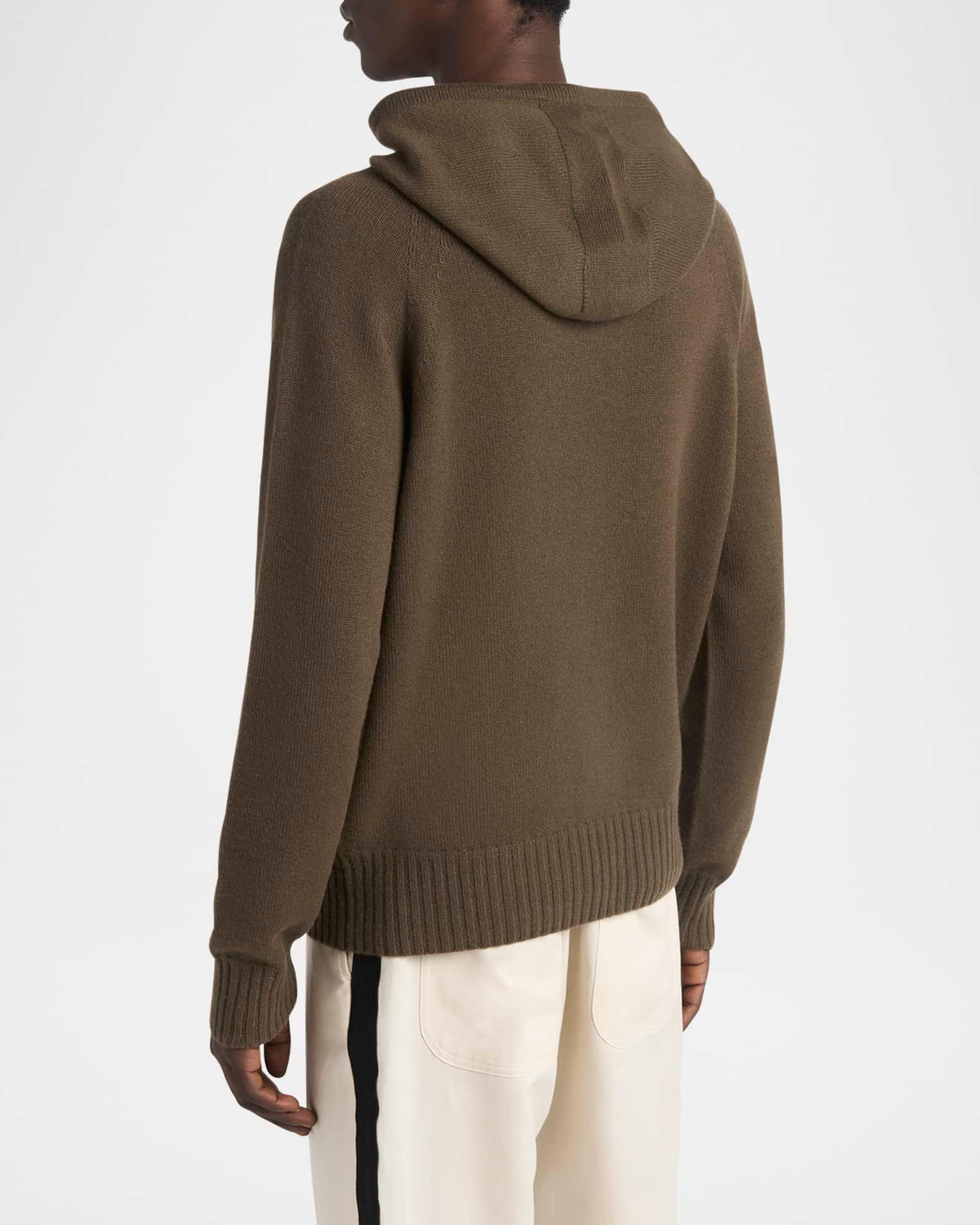 Men's Seamless Cashmere Pullover Hoodie Product Image