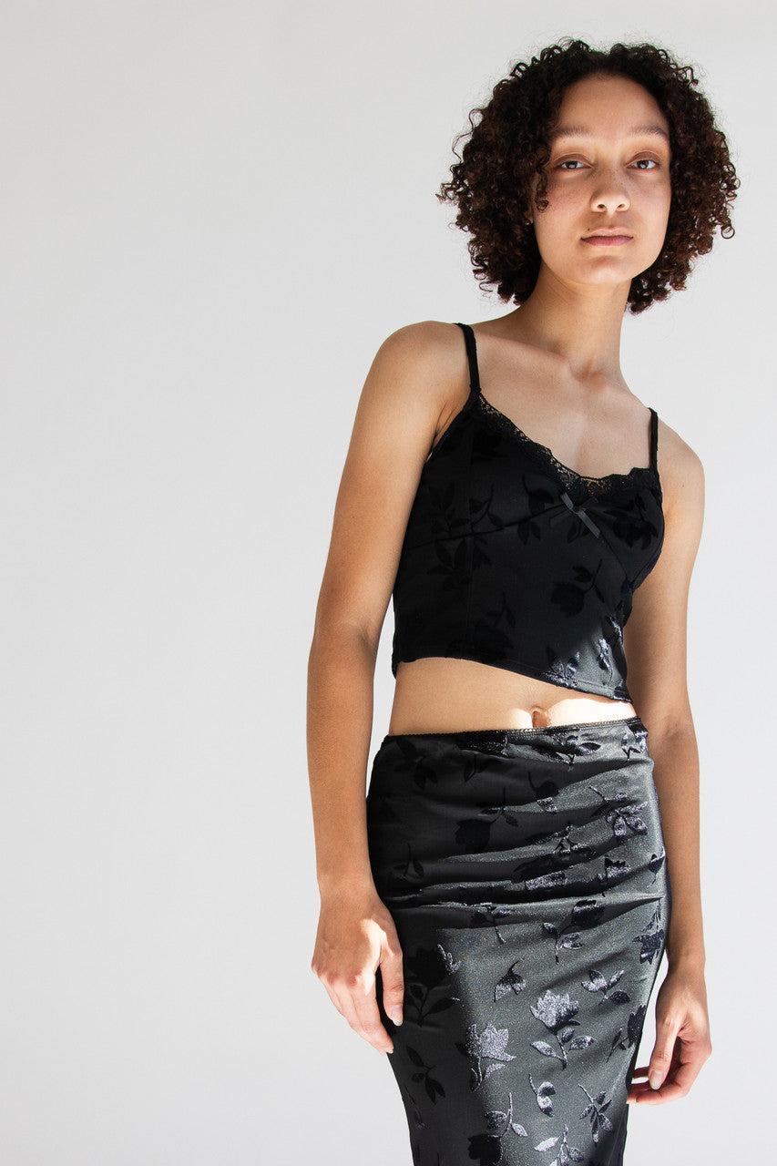 Floral Velvet Burnout Cami Product Image