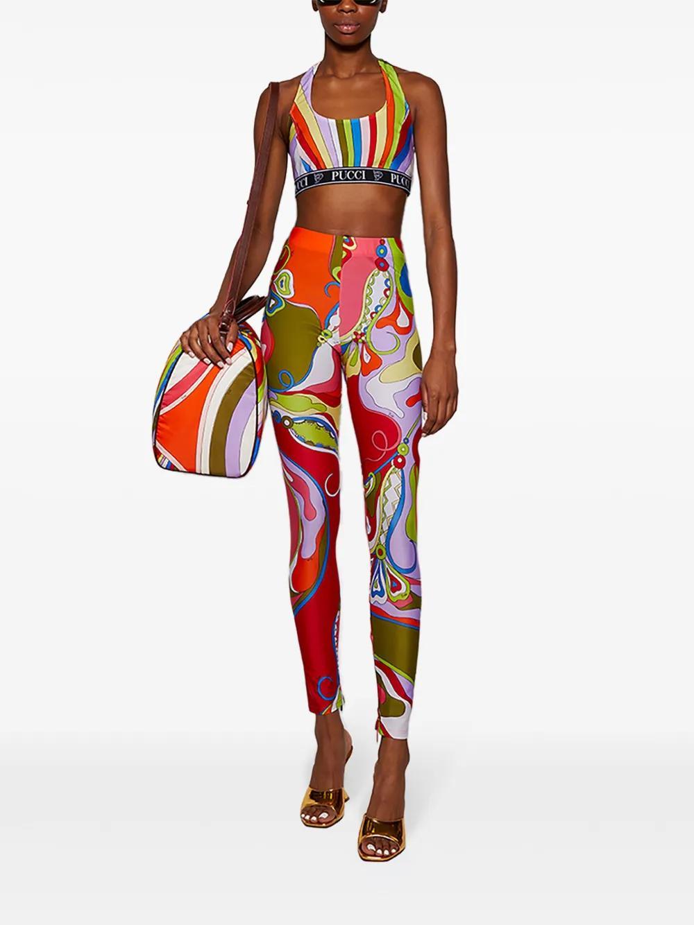 Iride-print crop top Product Image