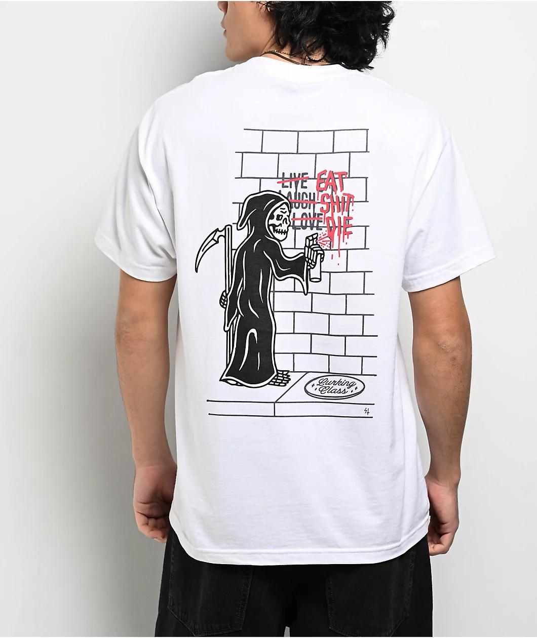 Lurking Class By Sketchy Tank Eat Shit White T-Shirt Product Image
