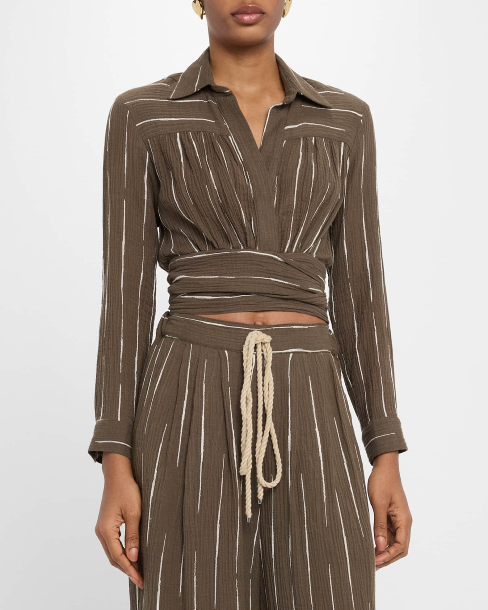 Alessa Long-Sleeve Wrap Top Product Image