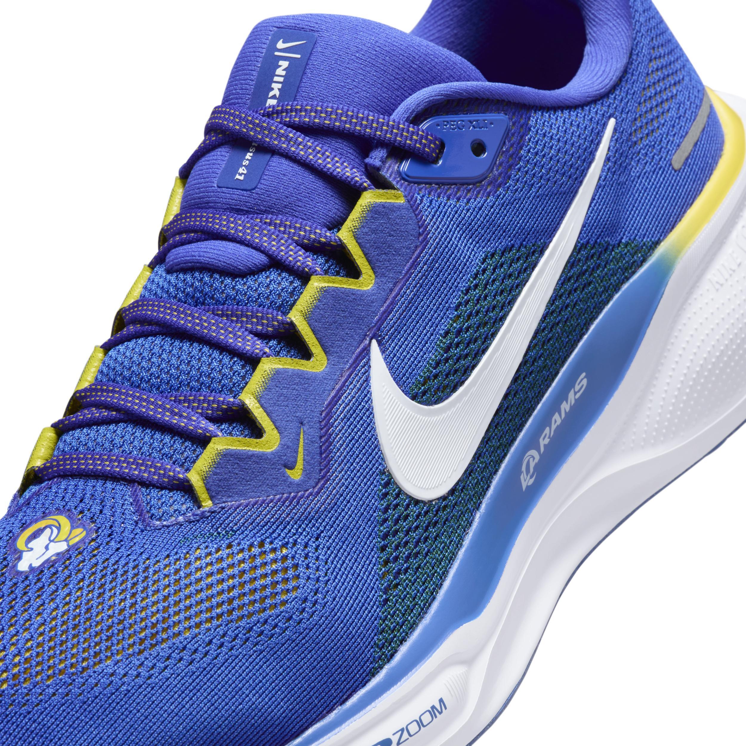 Nike Men's Pegasus 41 NFL Los Angeles Rams Road Running Shoes Product Image