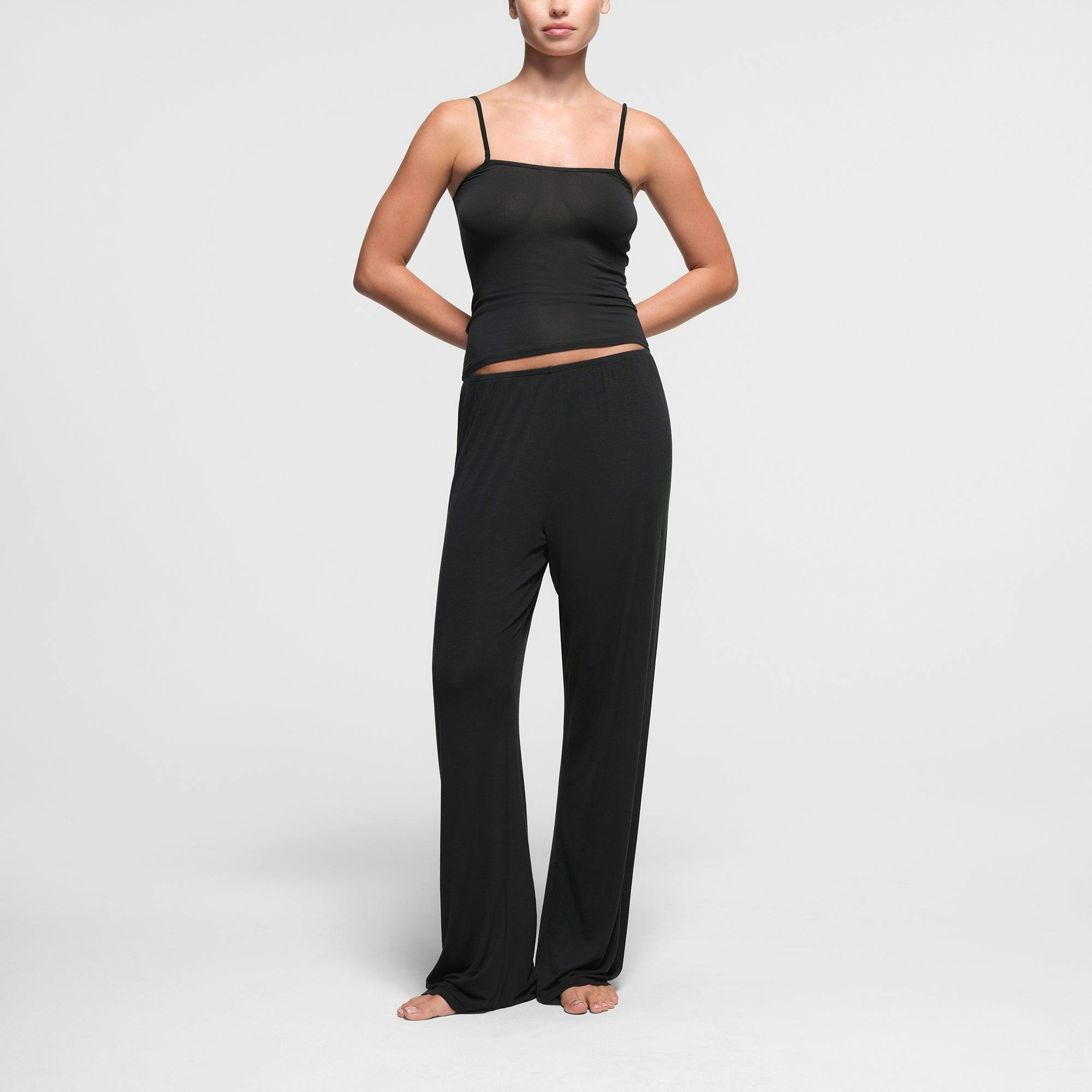 SHEER MODAL STRAIGHT LEG PANT | ONYX Product Image