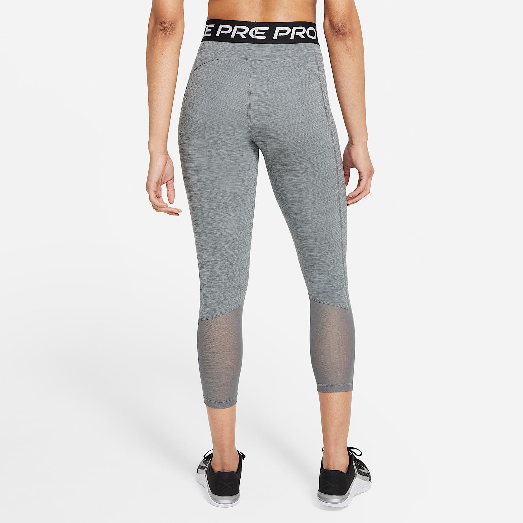 Nike Pro Women's Mid-Rise Crop Mesh-Panel Leggings Product Image