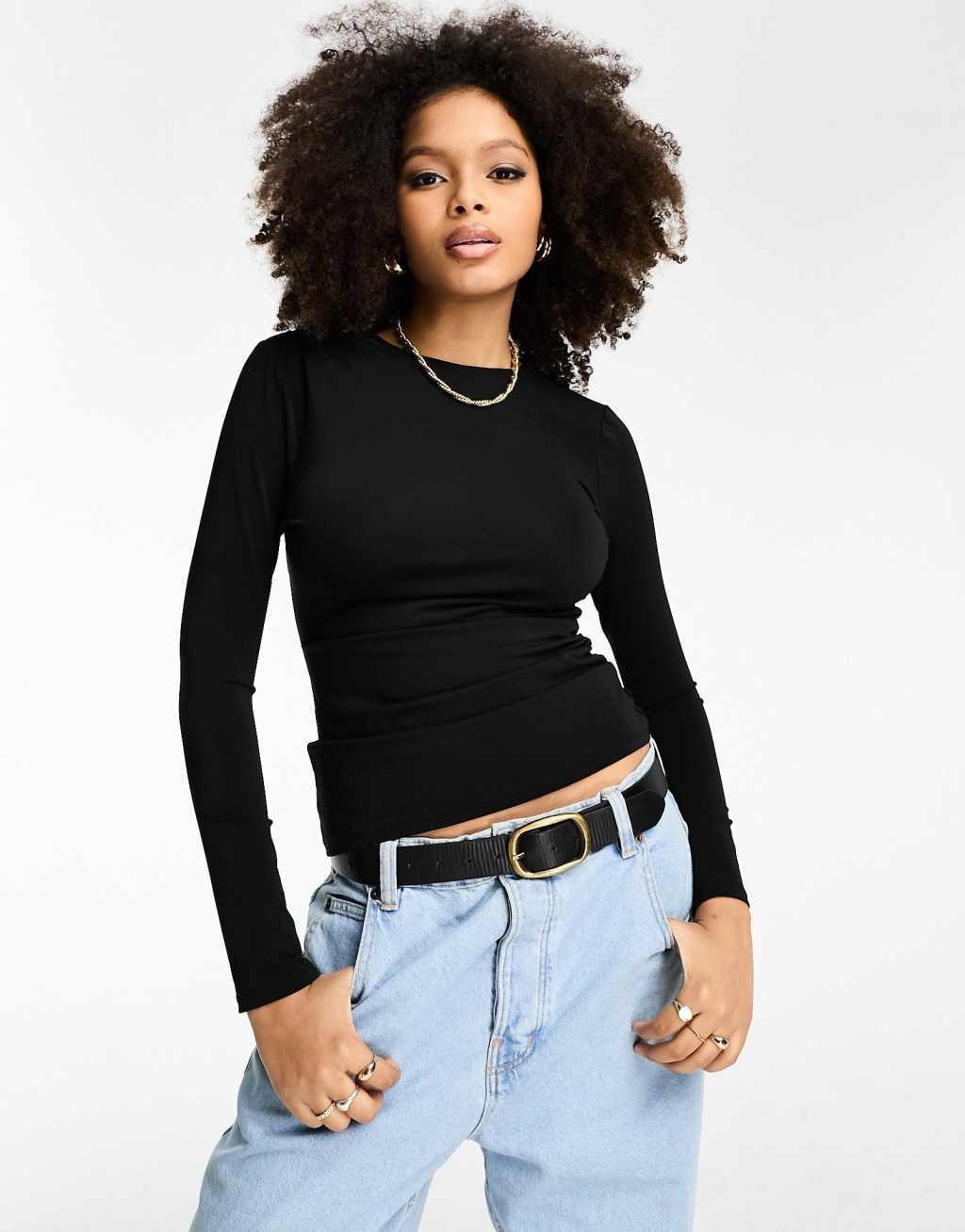 River Island draped long sleeve top Product Image