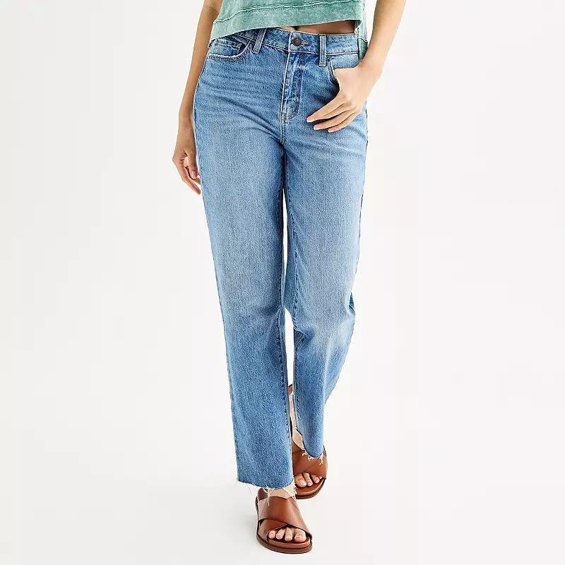 Juniors SO High-Rise 90s Straight Leg Curvy Jeans, Girls Product Image