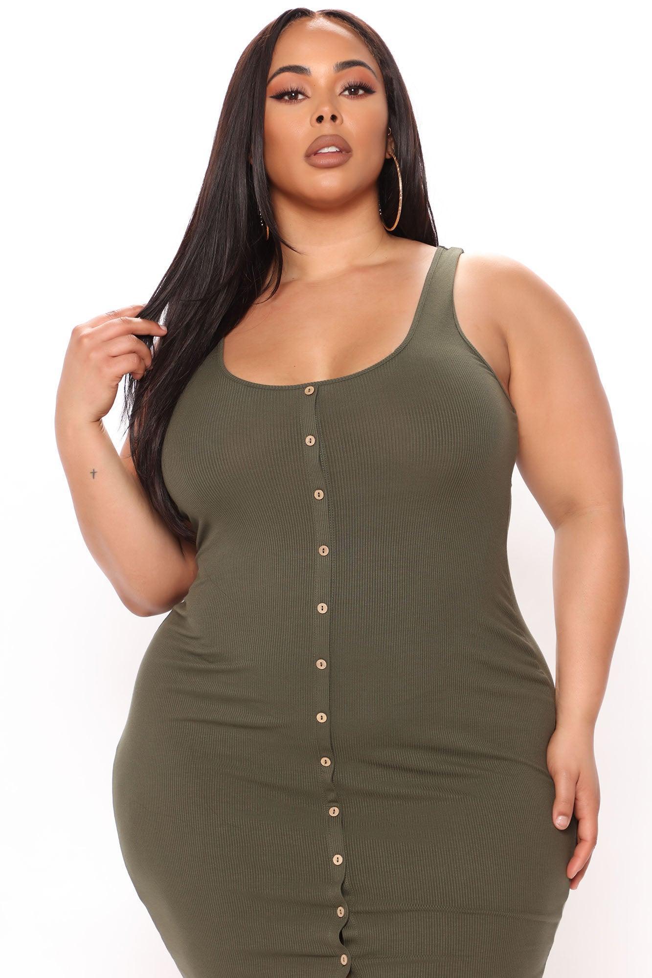 Allis Midi Dress - Olive Product Image