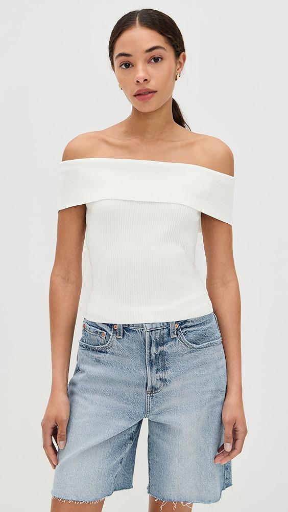 DL1961 Rib Off Shoulder Top | Shopbop Product Image