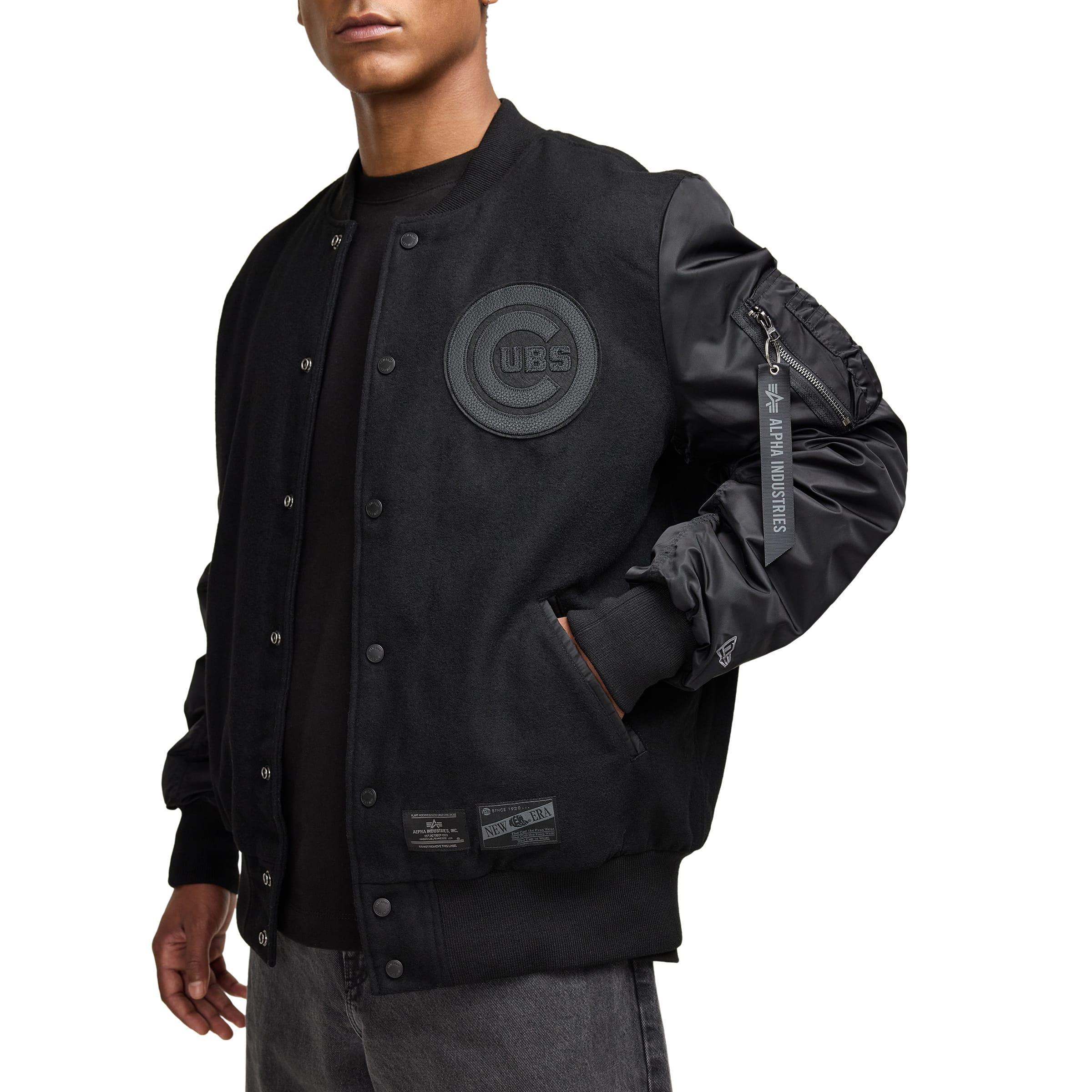 Alpha Industries x Boston Red Sox MA-1 Wool Varsity Jacket Black Male Product Image
