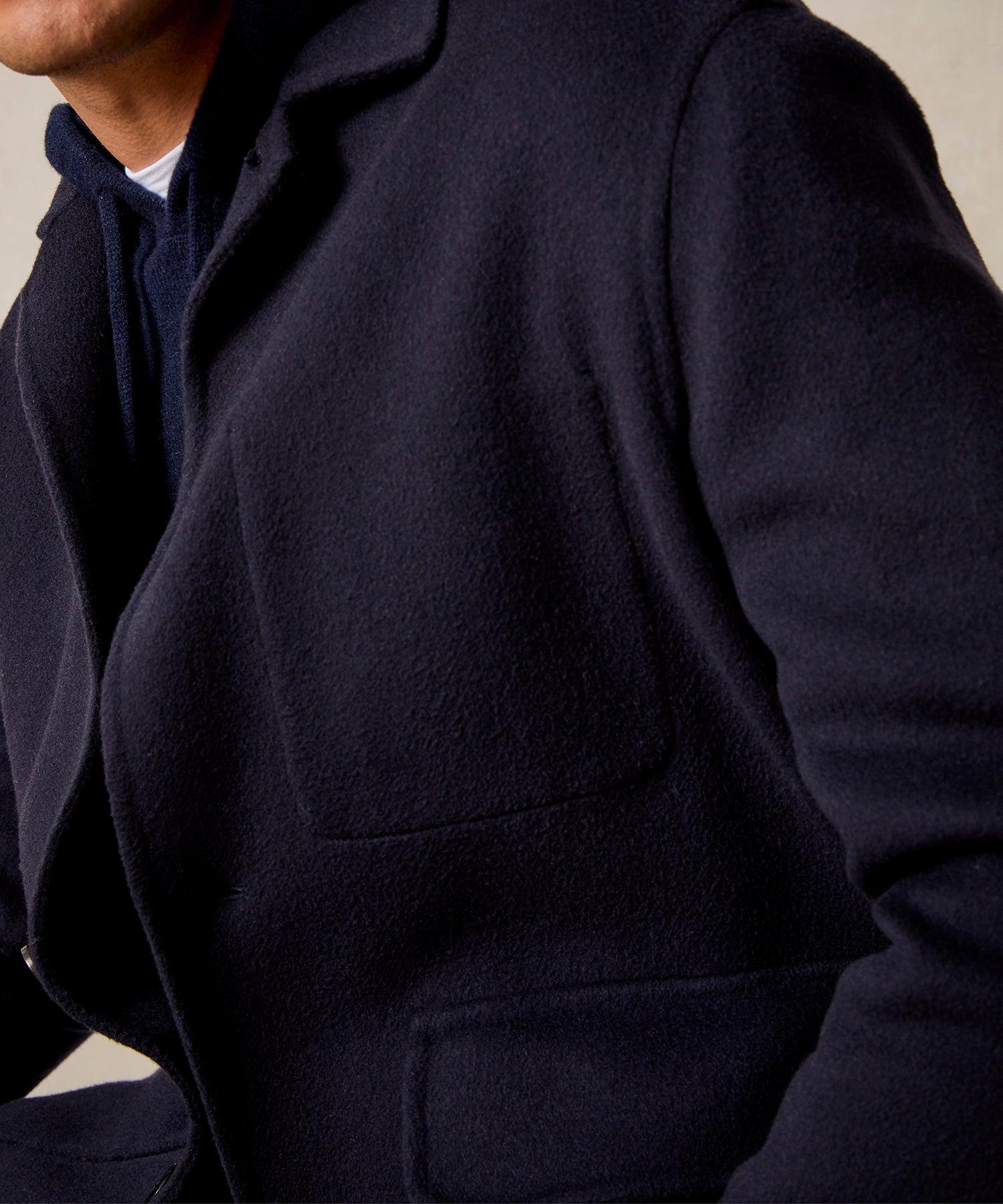 Italian Cashmere Walking Jacket in Navy Product Image