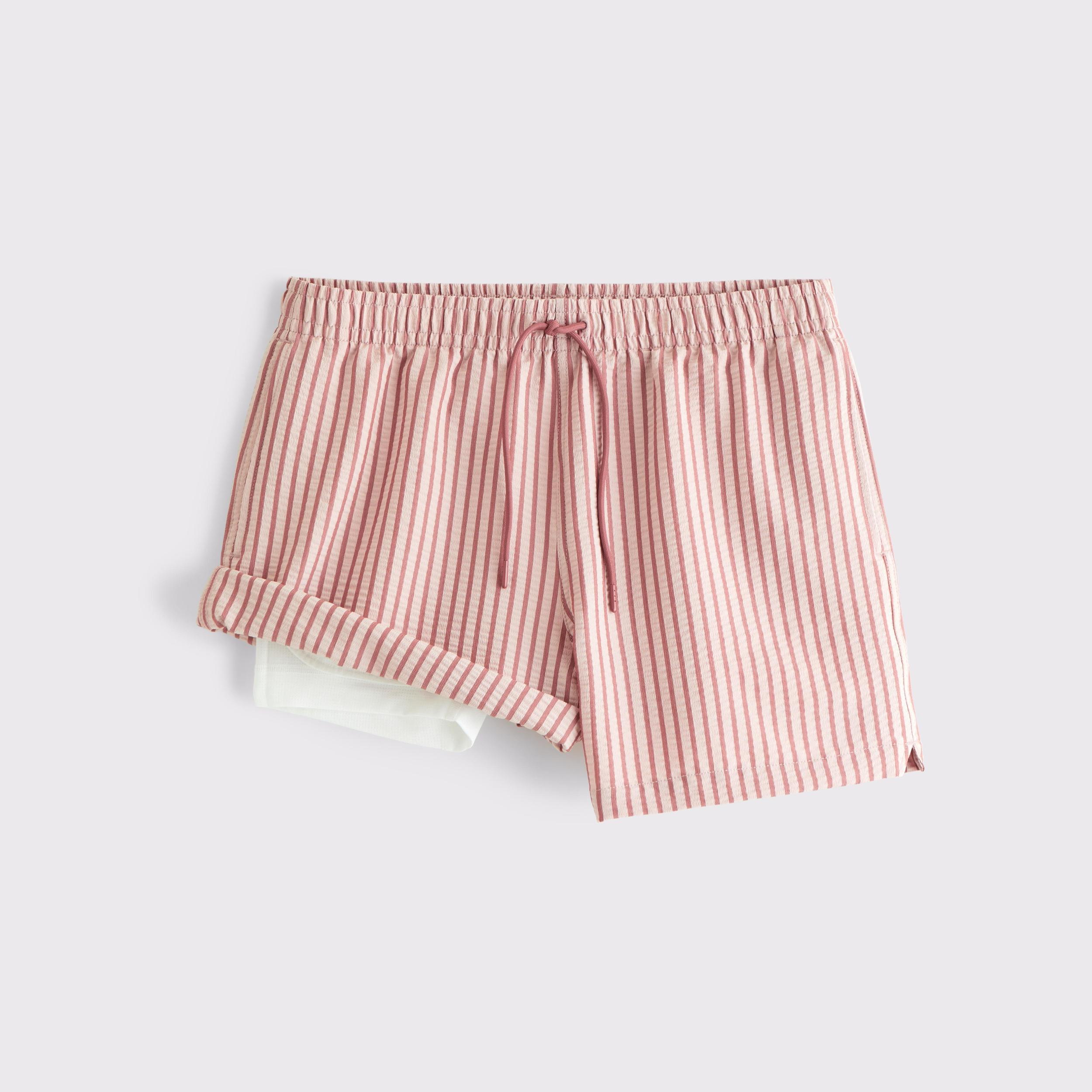 Pull-On Wide Seersucker Swim Trunk Product Image