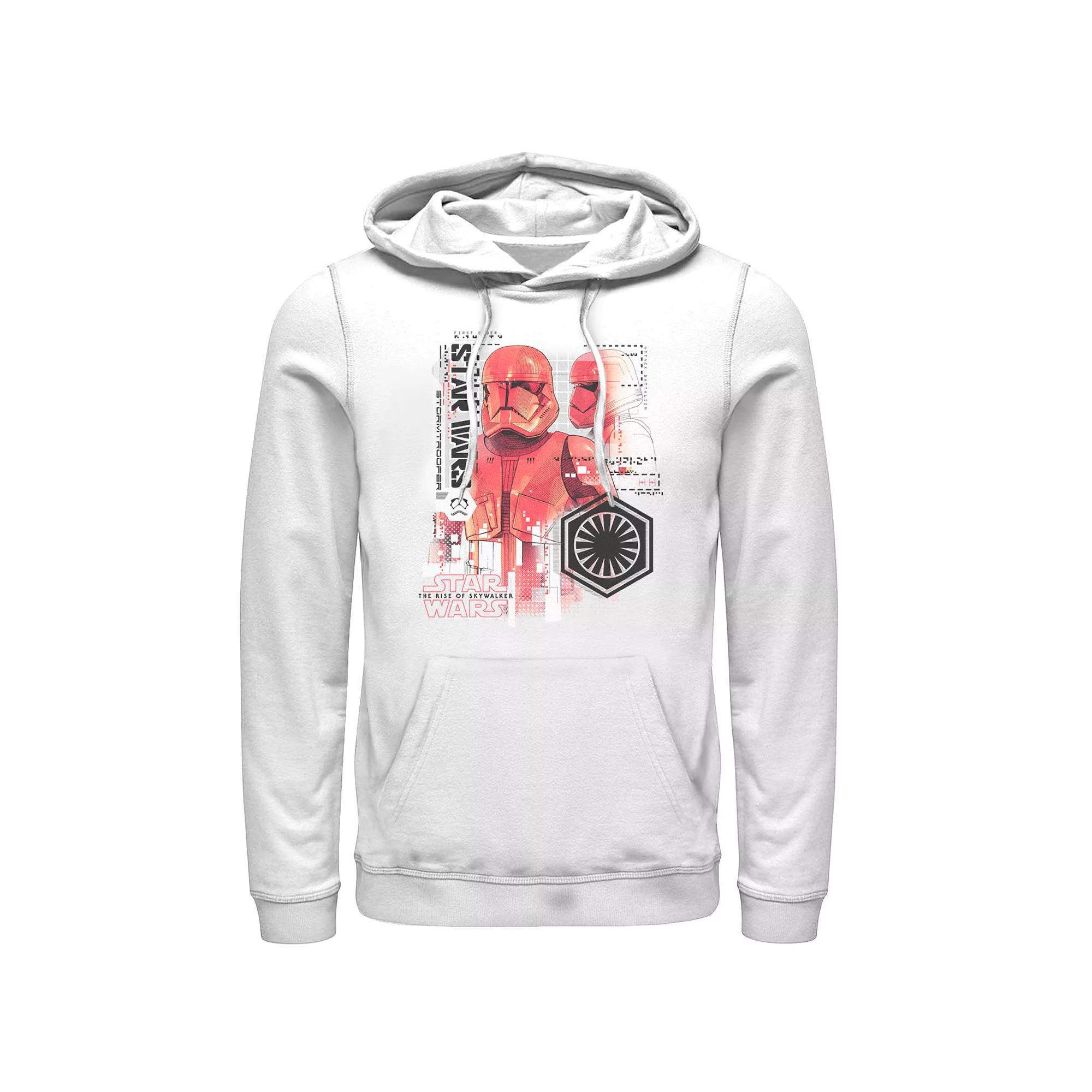 Men's Star Wars The Rise of Skywalker Sith Trooper Schematic Pullover Hoodie, Size: Medium, White Product Image